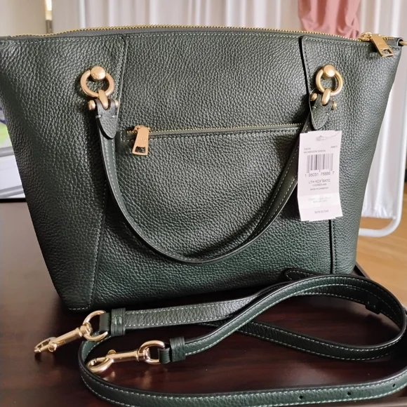 Coach Green Leather Satchel - Picture 2 of 9